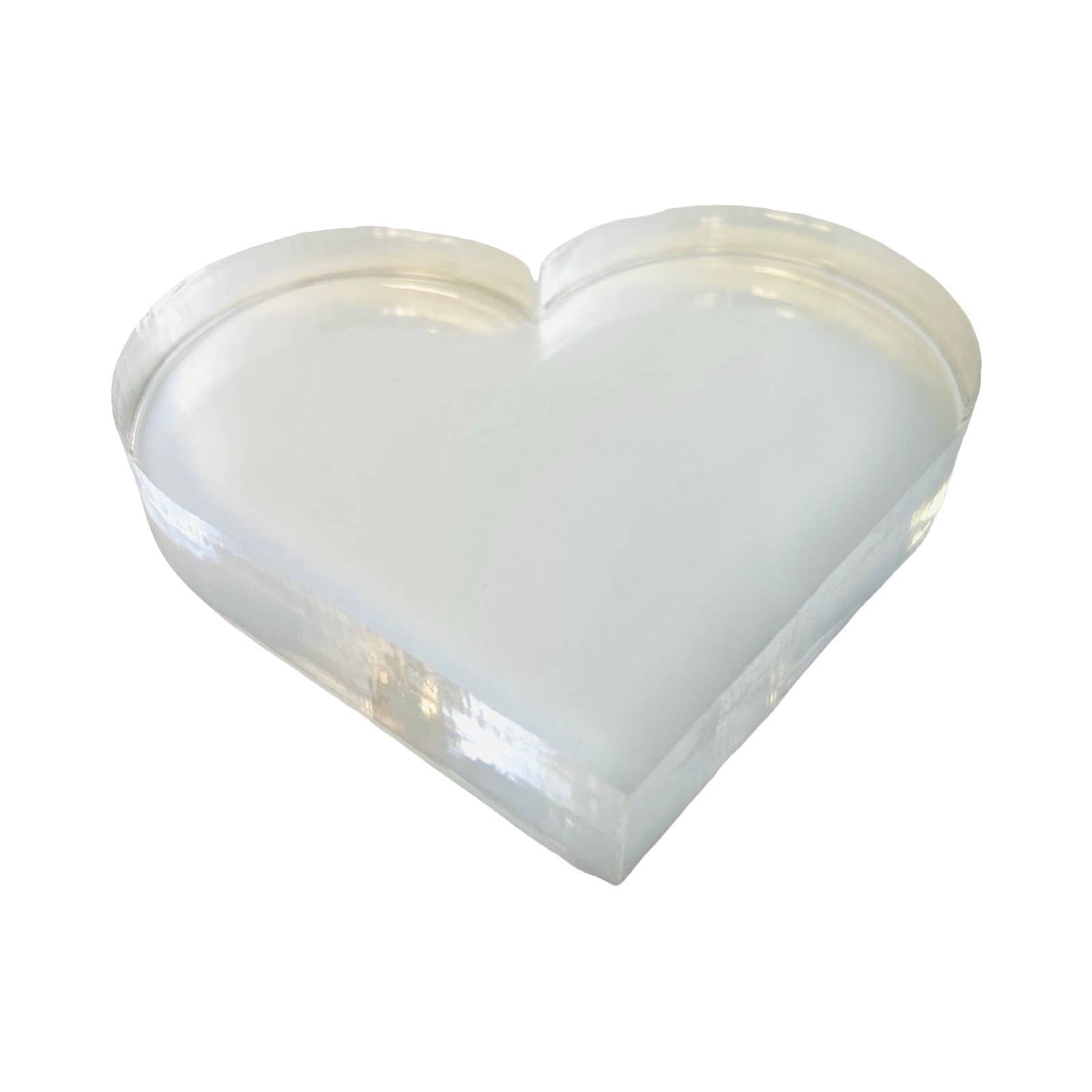 Acrylic Napkin Weight, Clear Heart