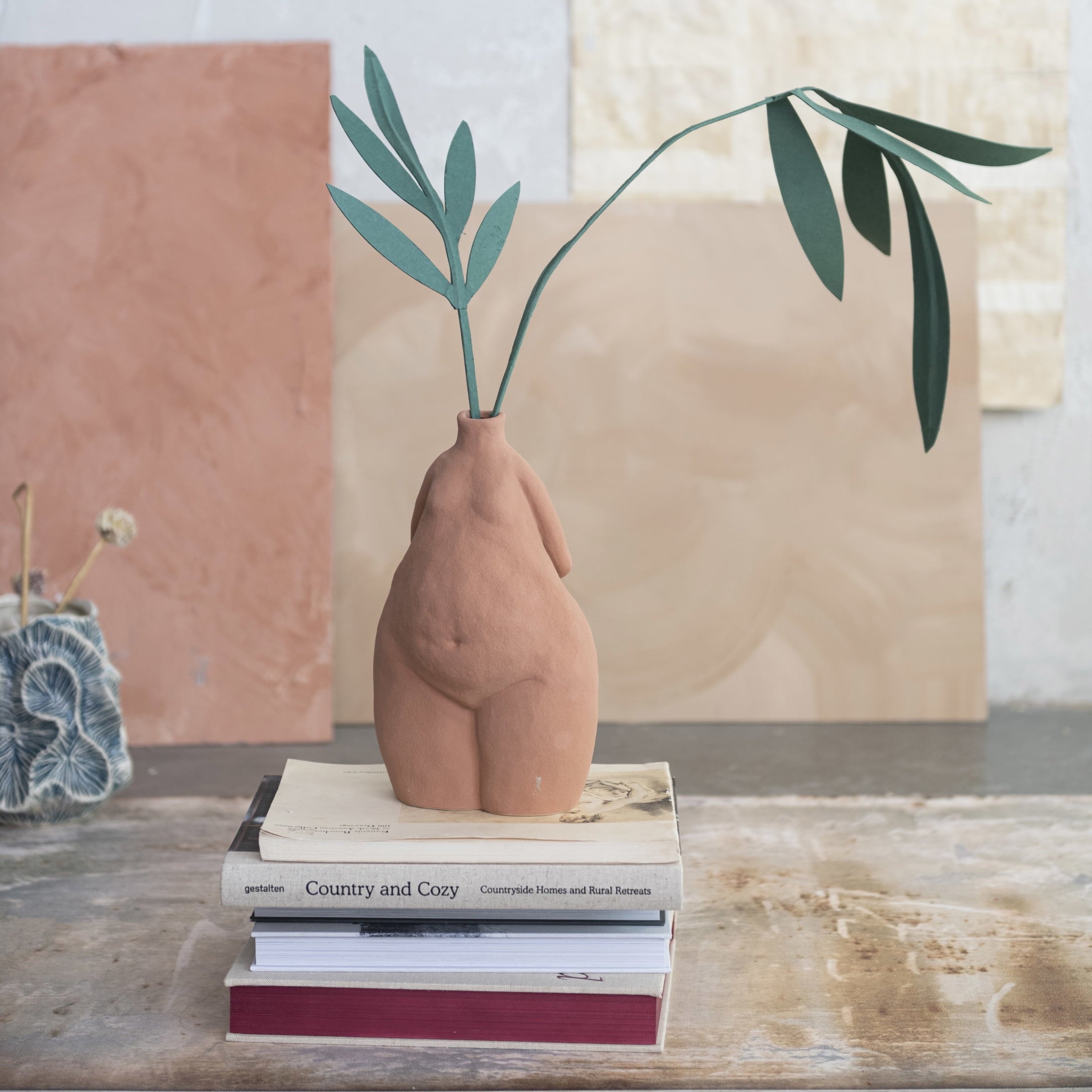 Terra Cotta Body Vase - Med.