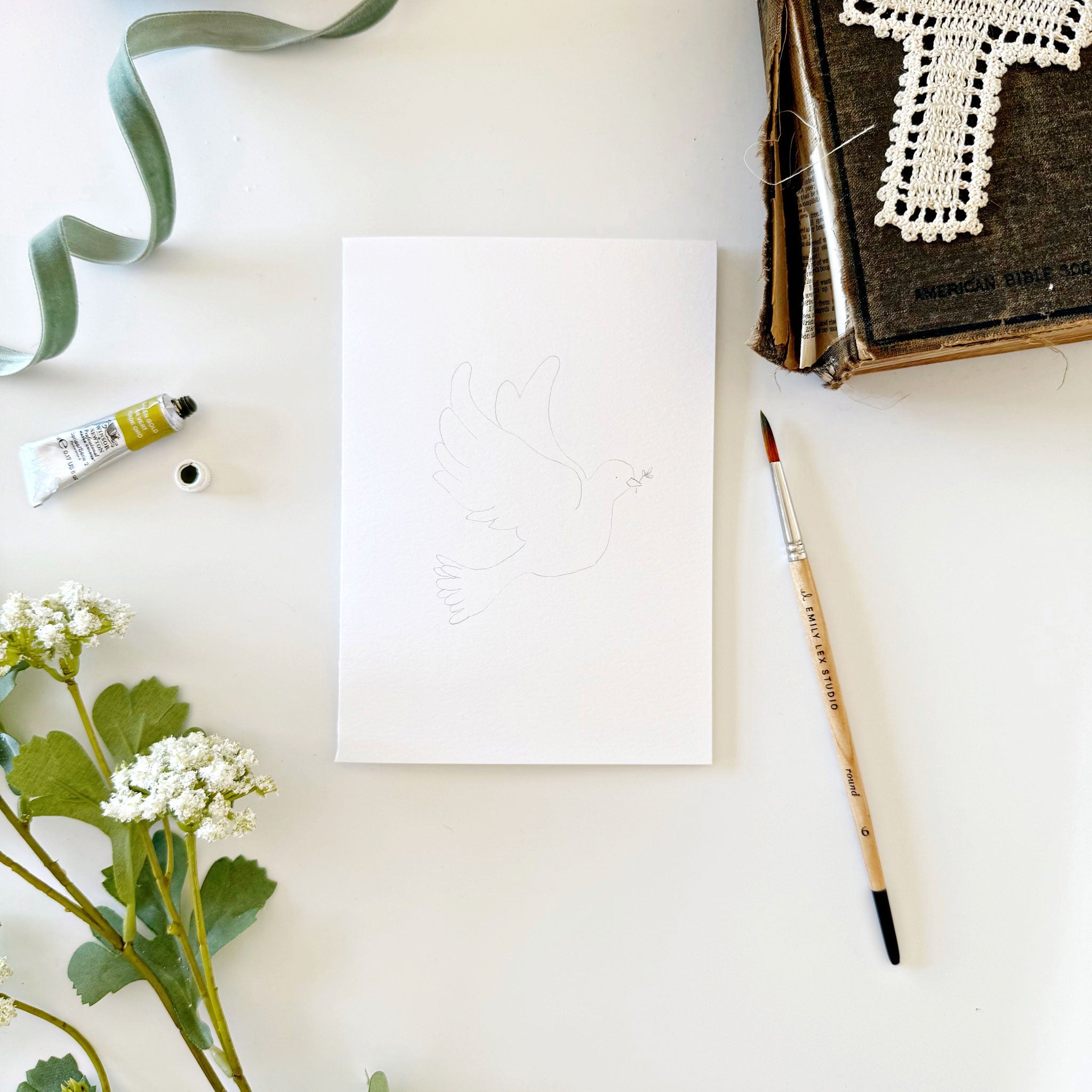 HE IS RISEN PAINTABLE NOTECARDS