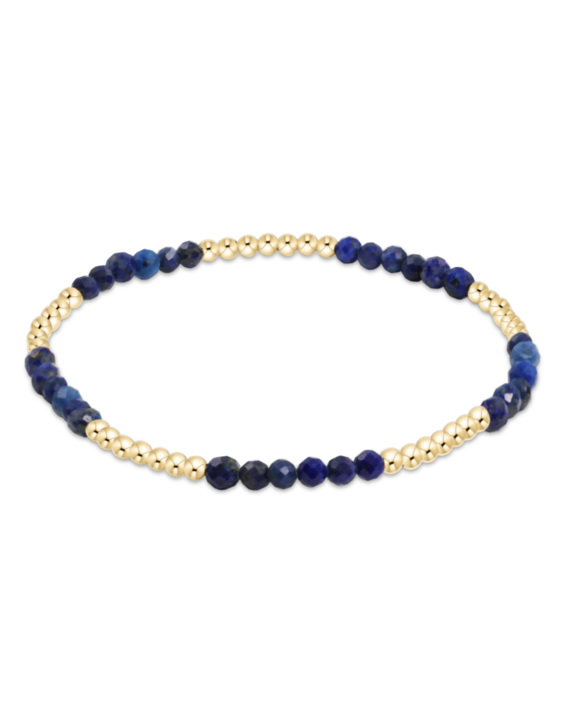 Blissful Pattern 2.5mm Bead Bracelet - Lapis