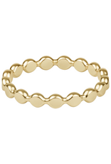 Classic Gold 2.5mm Beaded Disc Ring - Size 6