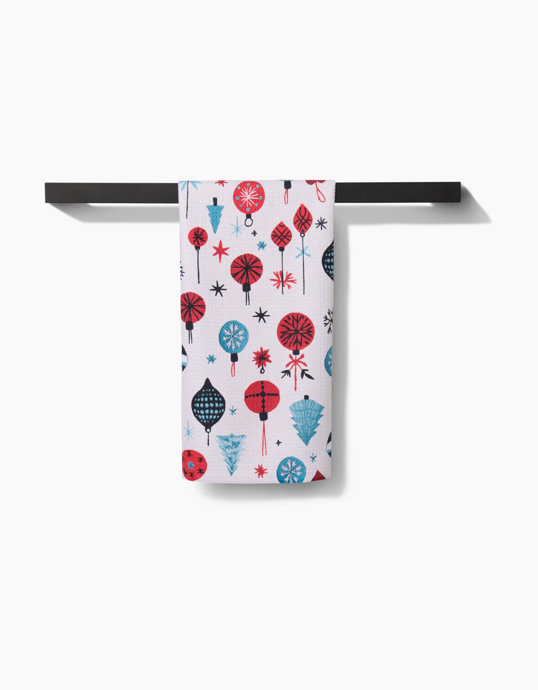 Tea Towel - Embroidered Ornaments