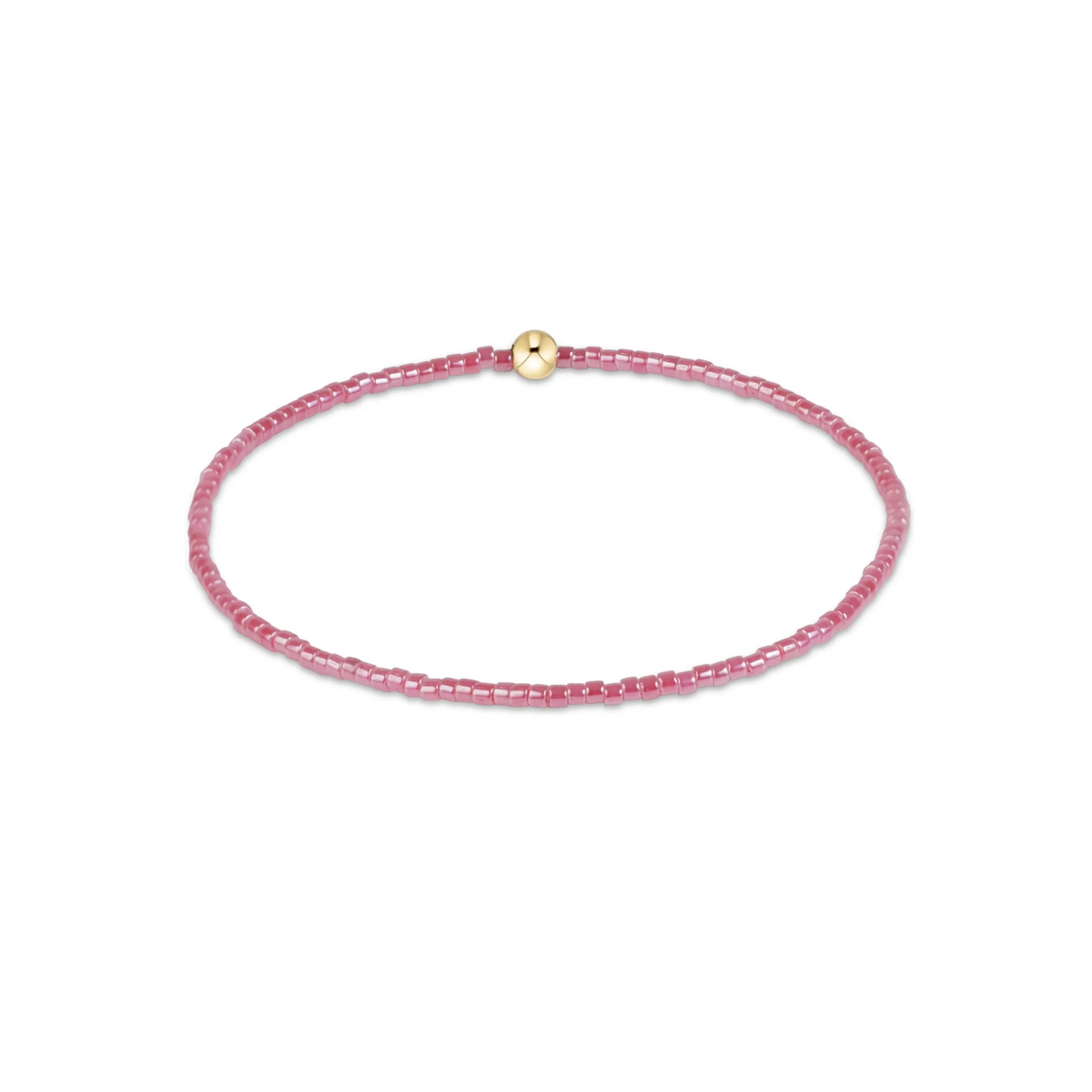 eNewton Hope Classic Bracelet in pink champagne seed beads with gold accent bead