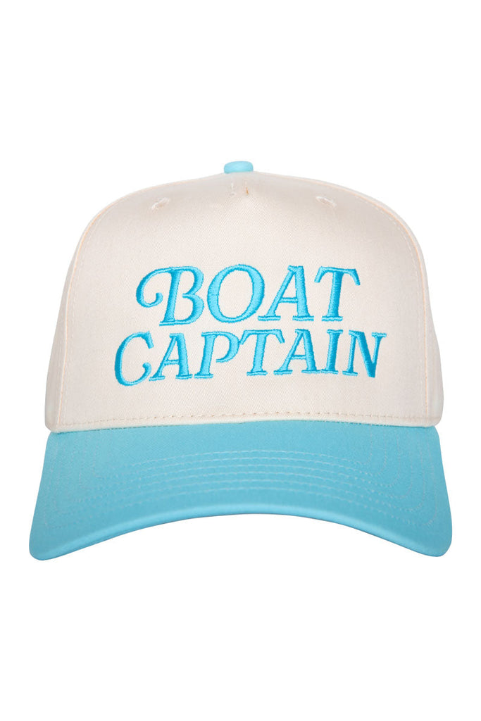 BOAT CAPTAIN TWO-TONED VINTAGE HAT-BLACK /TAN