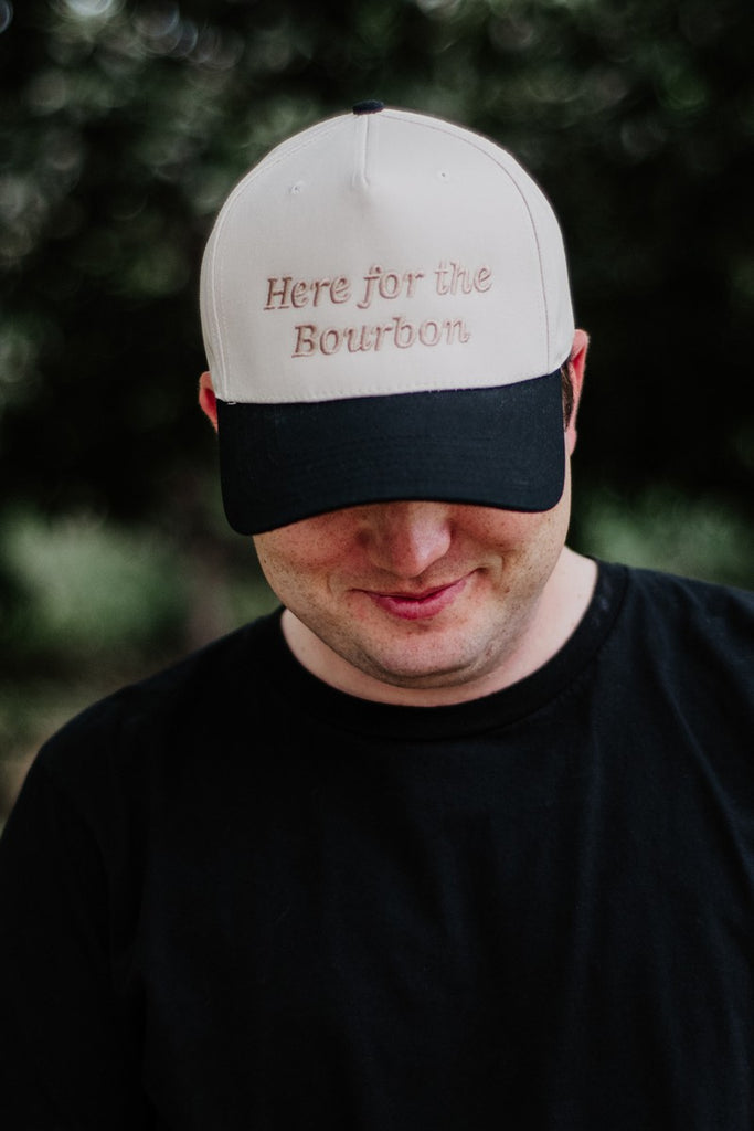 HERE FOR THE BOURBON TWO-TONED VINTAGE HAT