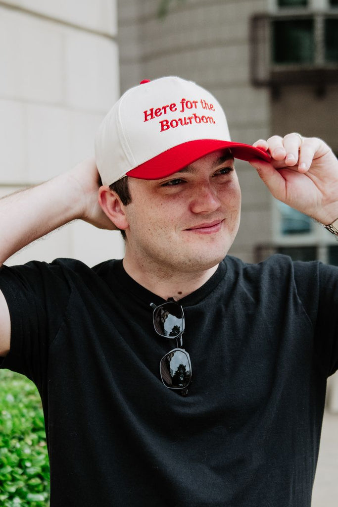 HERE FOR THE BOURBON TWO-TONED VINTAGE HAT