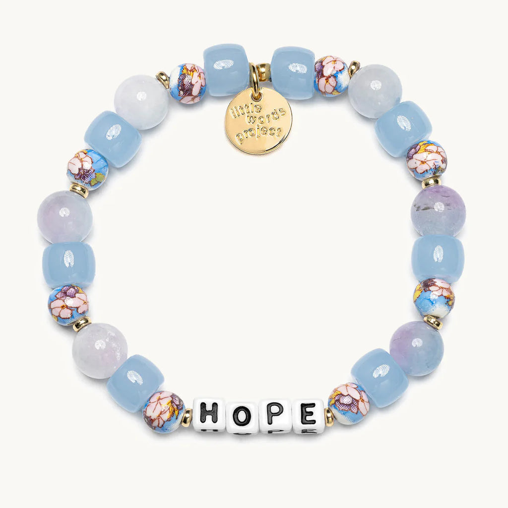 WHITE-HOPE-LAVENDER PUNCH BRACELET S/M