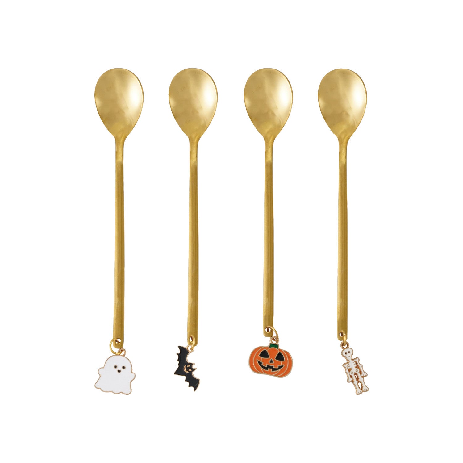 Stainless Steel Spoon w/Halloween Charm - Assorted Styles