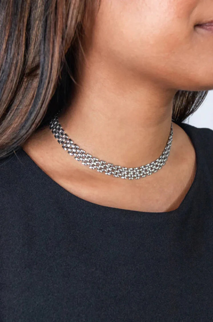 Lattice Choker - Silver
