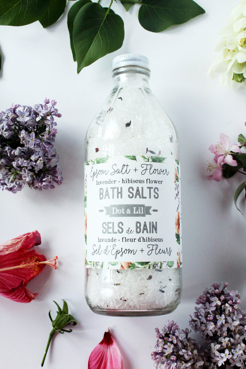 Lavender & Hibiscus Flower Bath Salts