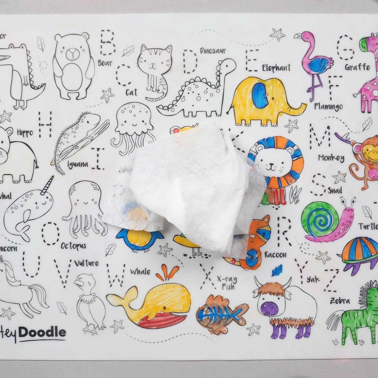 REUSABLE SILICONE ACTIVITY MAT W/MARKERS-"INTO THE WILD"