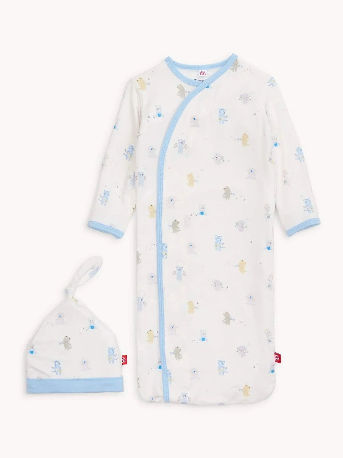 Blue Baby Beats Modal Gown & Hat Set 0-3 Months