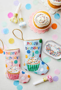 HAPPY BIRTHDAY BLUE BAUBLE STOCKING