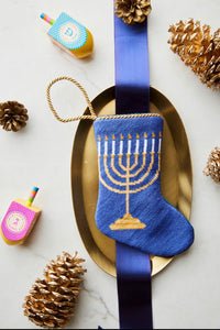 LIGHT THE MENORAH BAUBLE STOCKING