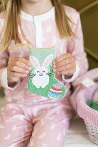 EASTER BUNNY BAUBLE STOCKING