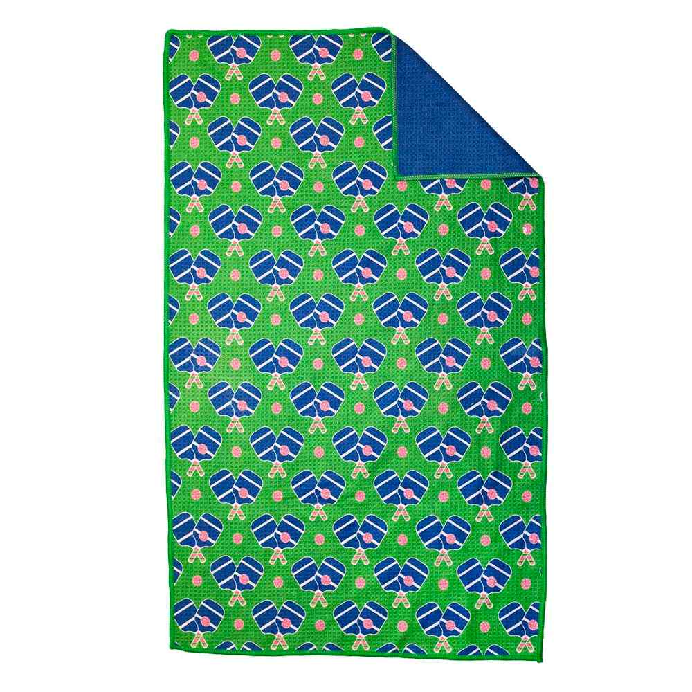 Pickleball Fun blu Kitchen Tea Towel Blue