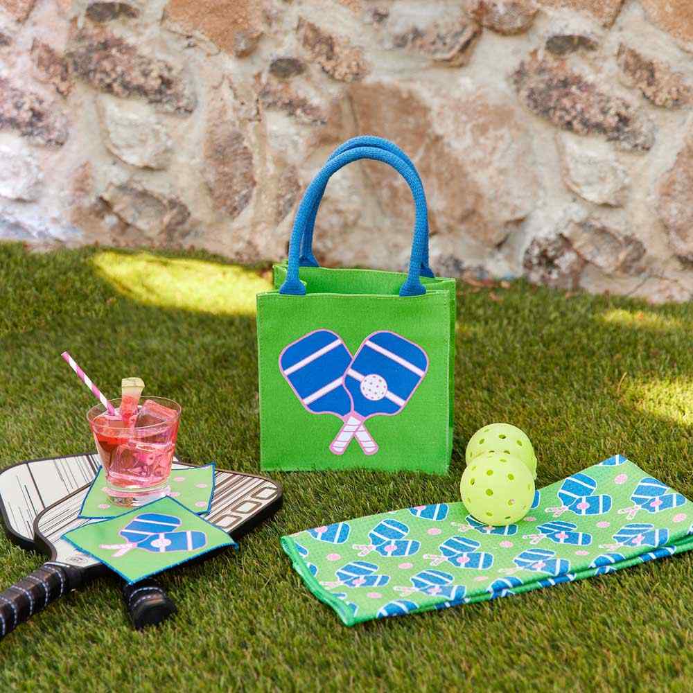 Pickleball Fun blu Kitchen Tea Towel Blue
