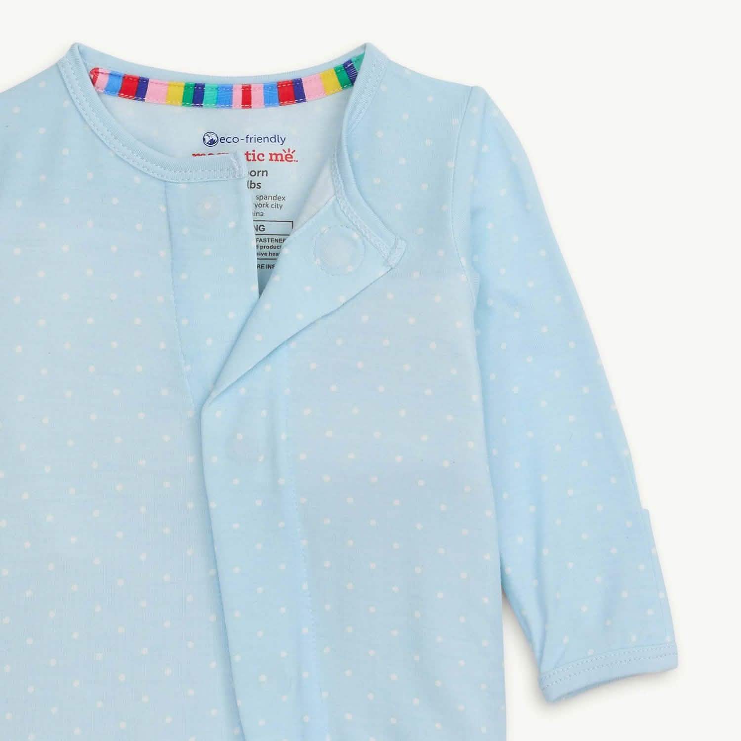 Pin Dot Blue Magnetic Footie (0-3M)