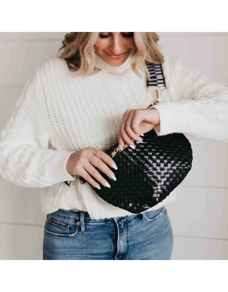 WESTLYN WOVEN BUM BAG -CHECKERED BLACK