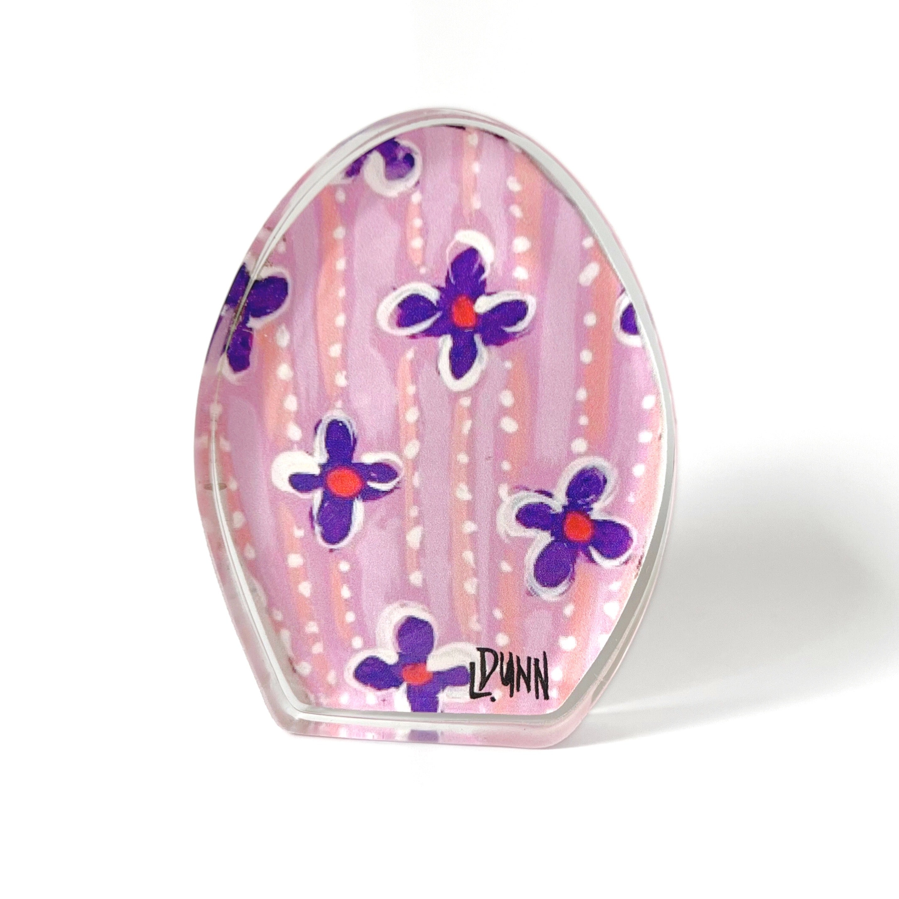 Bitty Purple Floral Easter Egg