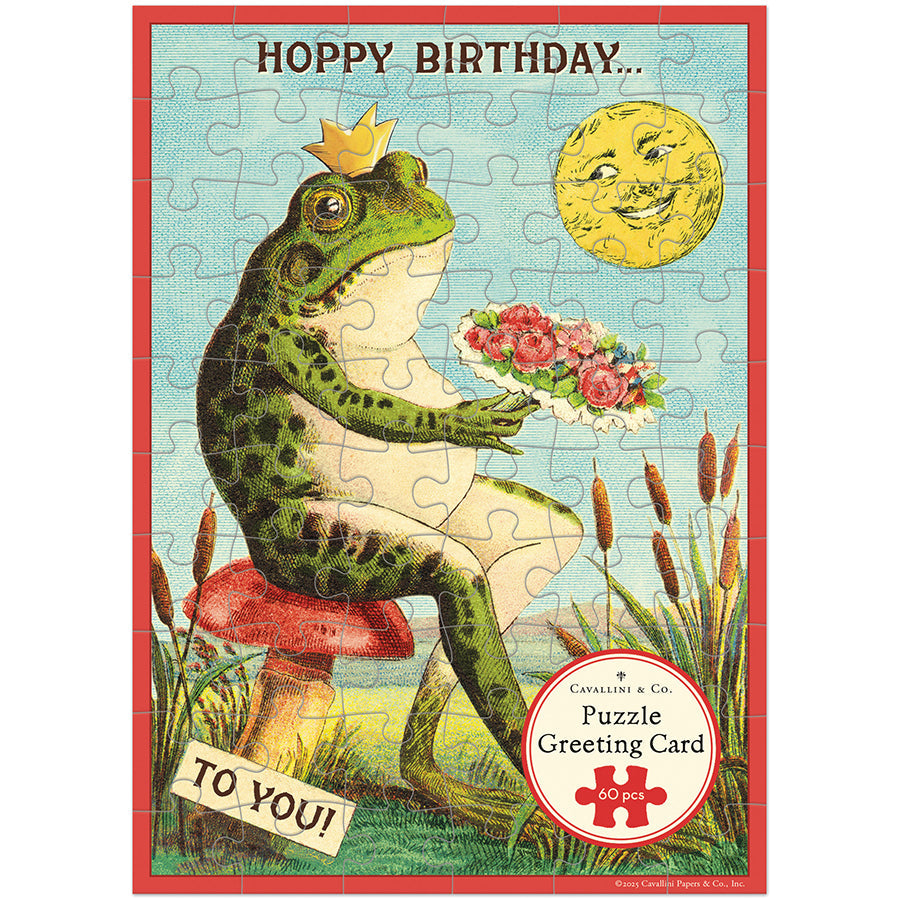 Happy Birthday Frog Puzzle Greeting Cards