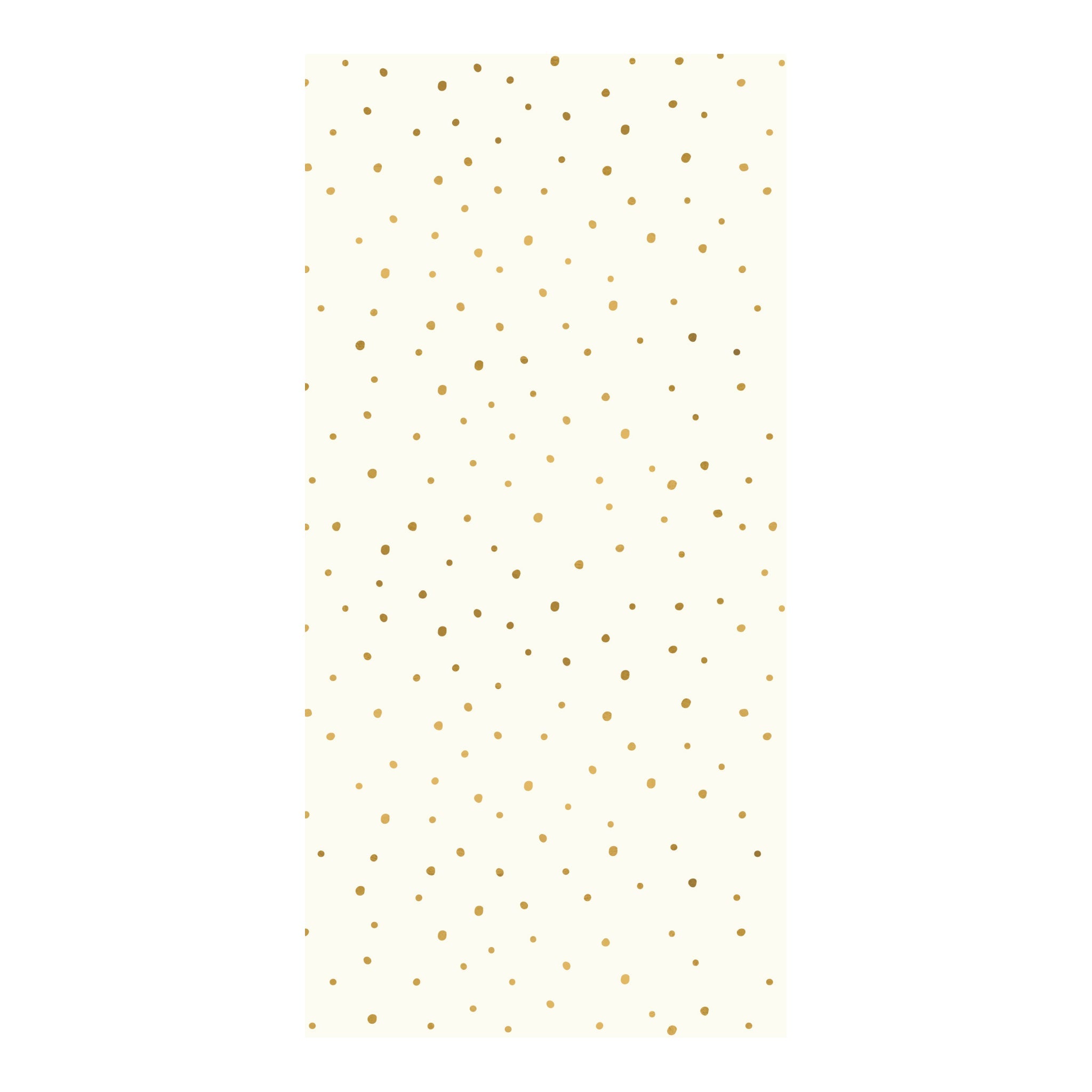 Ivory tissue paper with scattered random gold metallic fleck dot pattern throughout