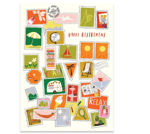 Retirement Stamps - Retirement Greeting Card