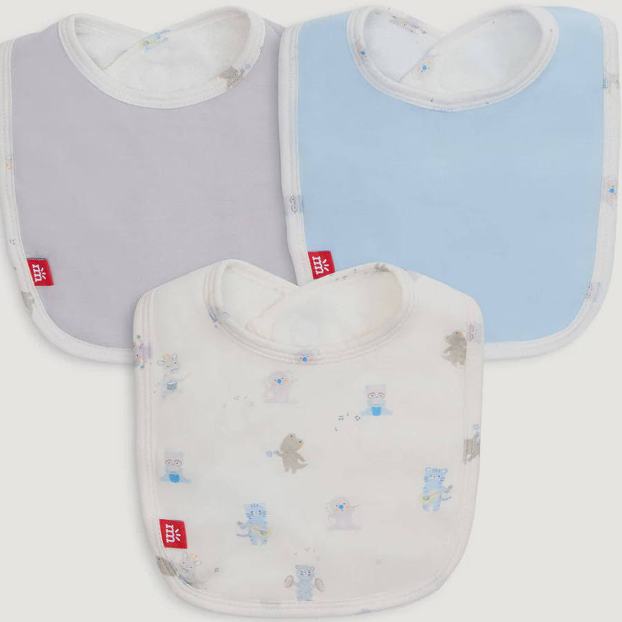 Blue Baby Beats Modal Bib 3-Pack