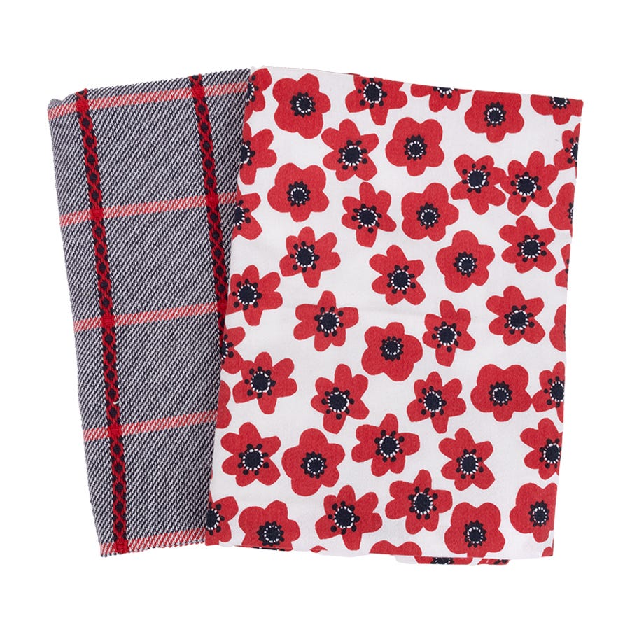Happy Flower Dishtowel (set of 2)