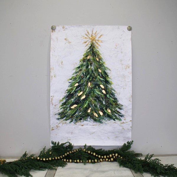 Art Paper Woodland Tree w/ Gold & Glitter 24" x 36"