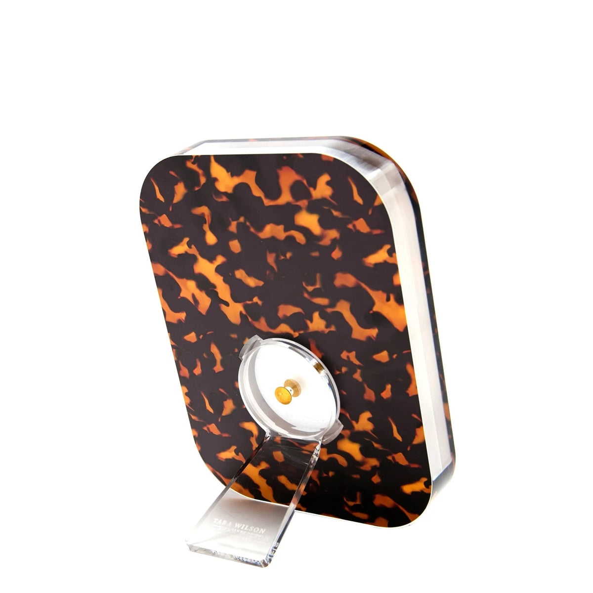 4X6" ACRYLIC PHOTO FRAME-TORTOISE-KICKSTAND FOR HORIZONTAL OR VERTICAL PRESENTATION