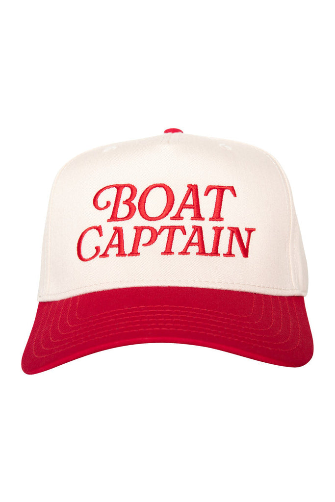 BOAT CAPTAIN TWO-TONED VINTAGE HAT-BLACK /TAN