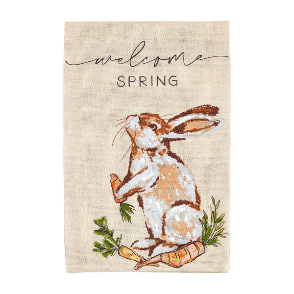 Welcome Painted Spring Towels