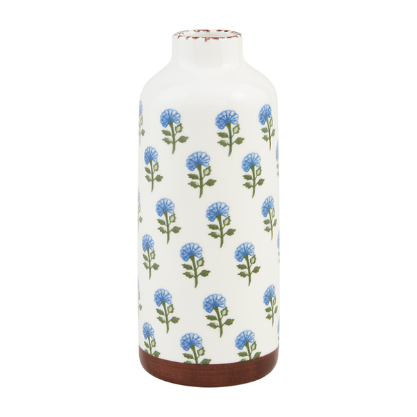 Large Blue Bud Vase