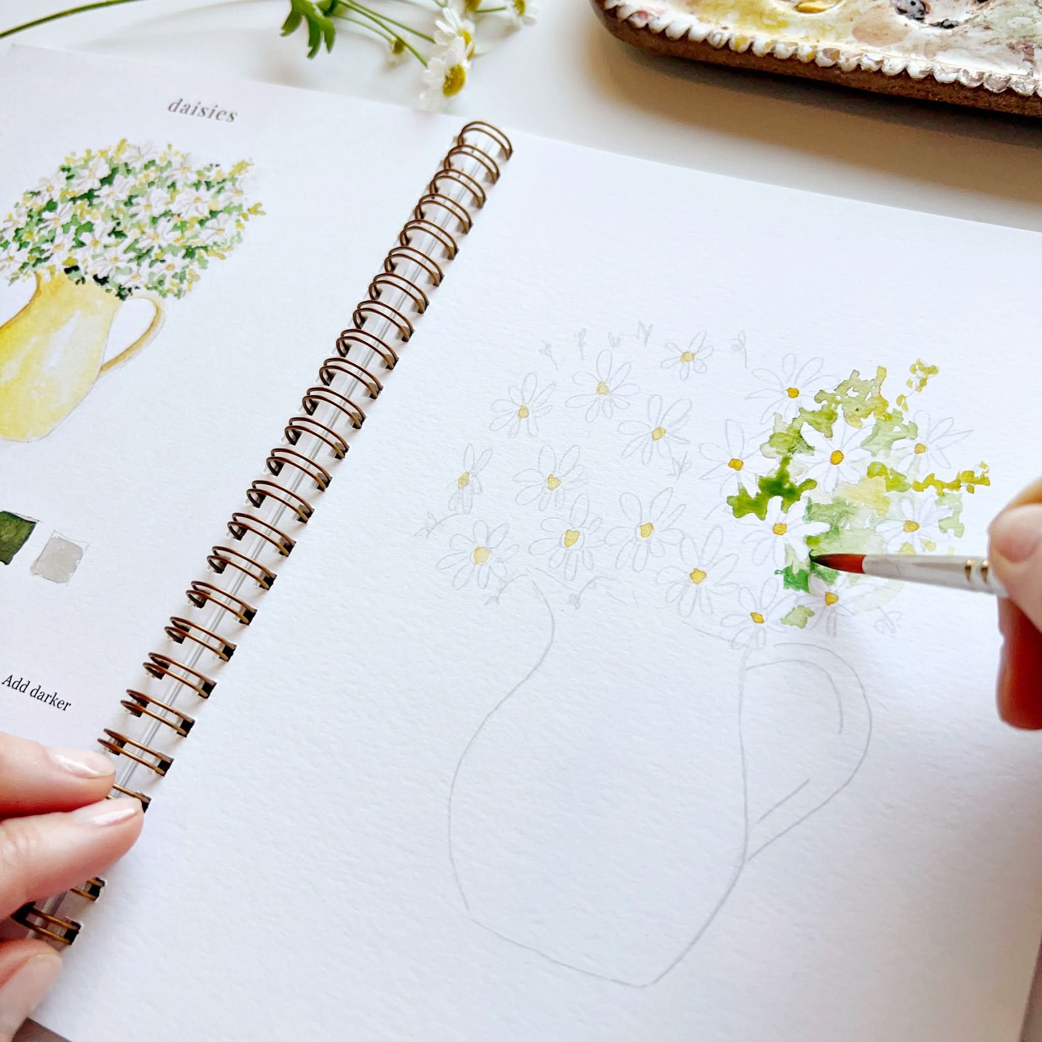 FLOWERS WATERCOLOR WORKBOOK