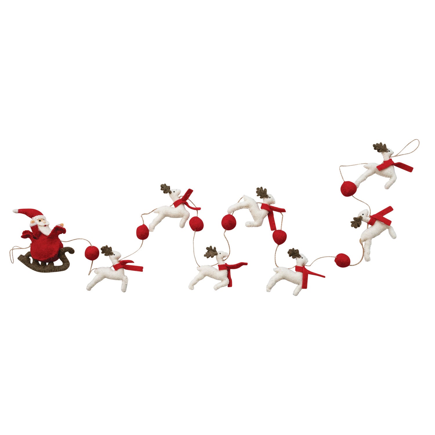 72" WOOL FELT SANTA'S GARLAND