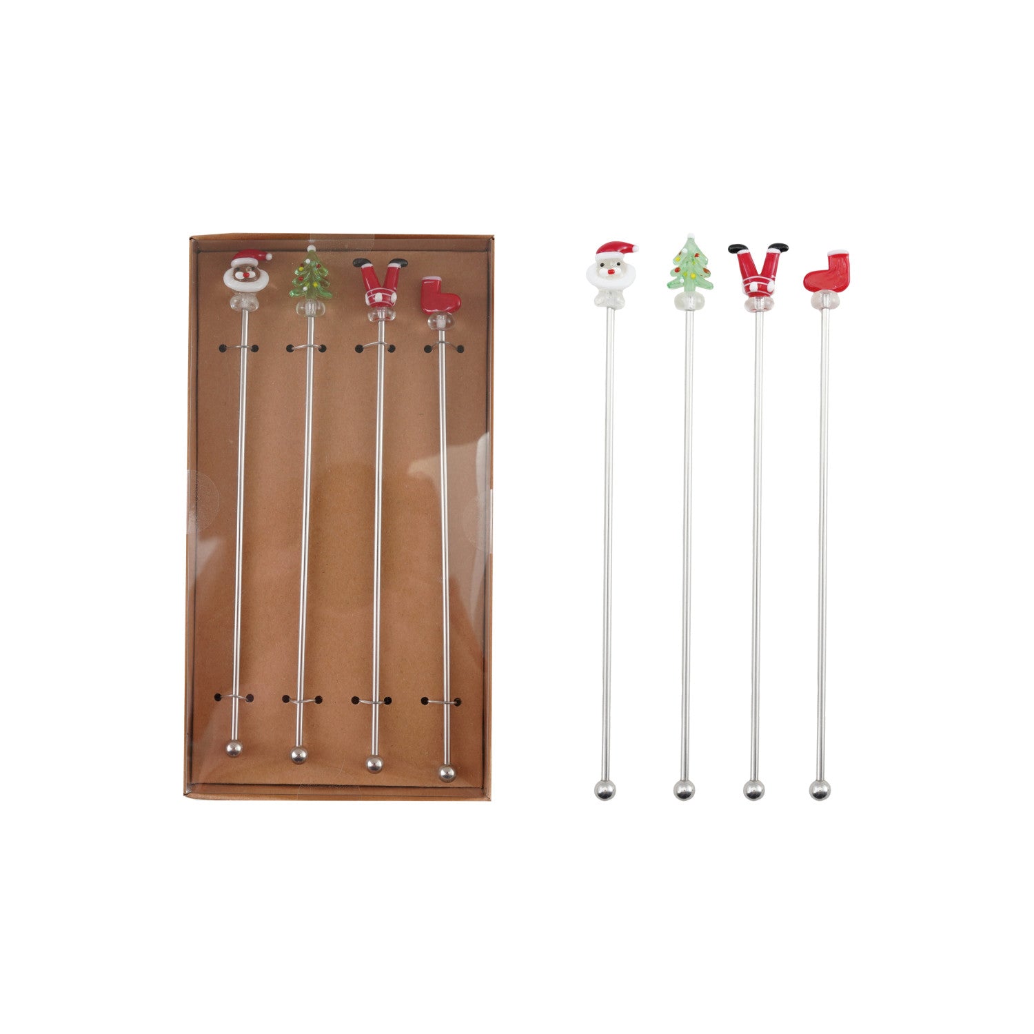 STAINLESS STEEL COCKTAIL STIRRERS-4 DIFF STYLES