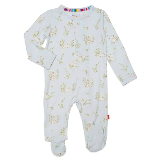 BLUE HOP FOOTIE 3-6 MOS