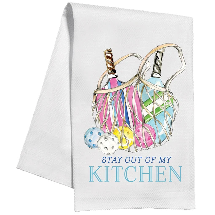 KITCHEN TOWEL-STAY OUT OF THE KITCHEN PICKLEBALL PADDLES