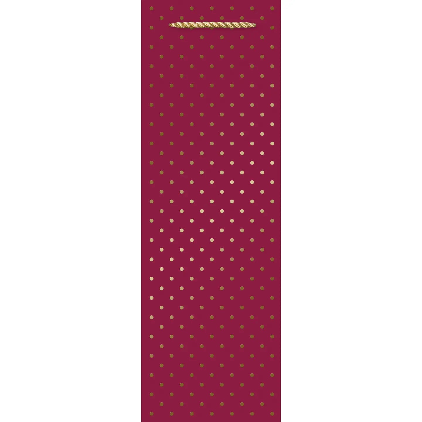 Gold Swiss Dots - Cranberry Tote Bag - Bottle
