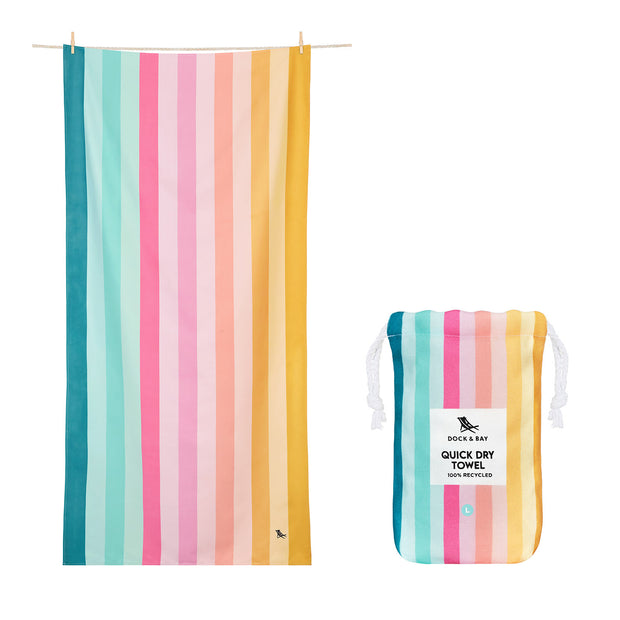 QUICK DRY BEACH TOWEL-XL-COSTAL CANDY