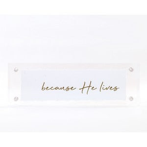 2" x 6" Acrylic Frame w/ Gold Accents - That's What Friends are for