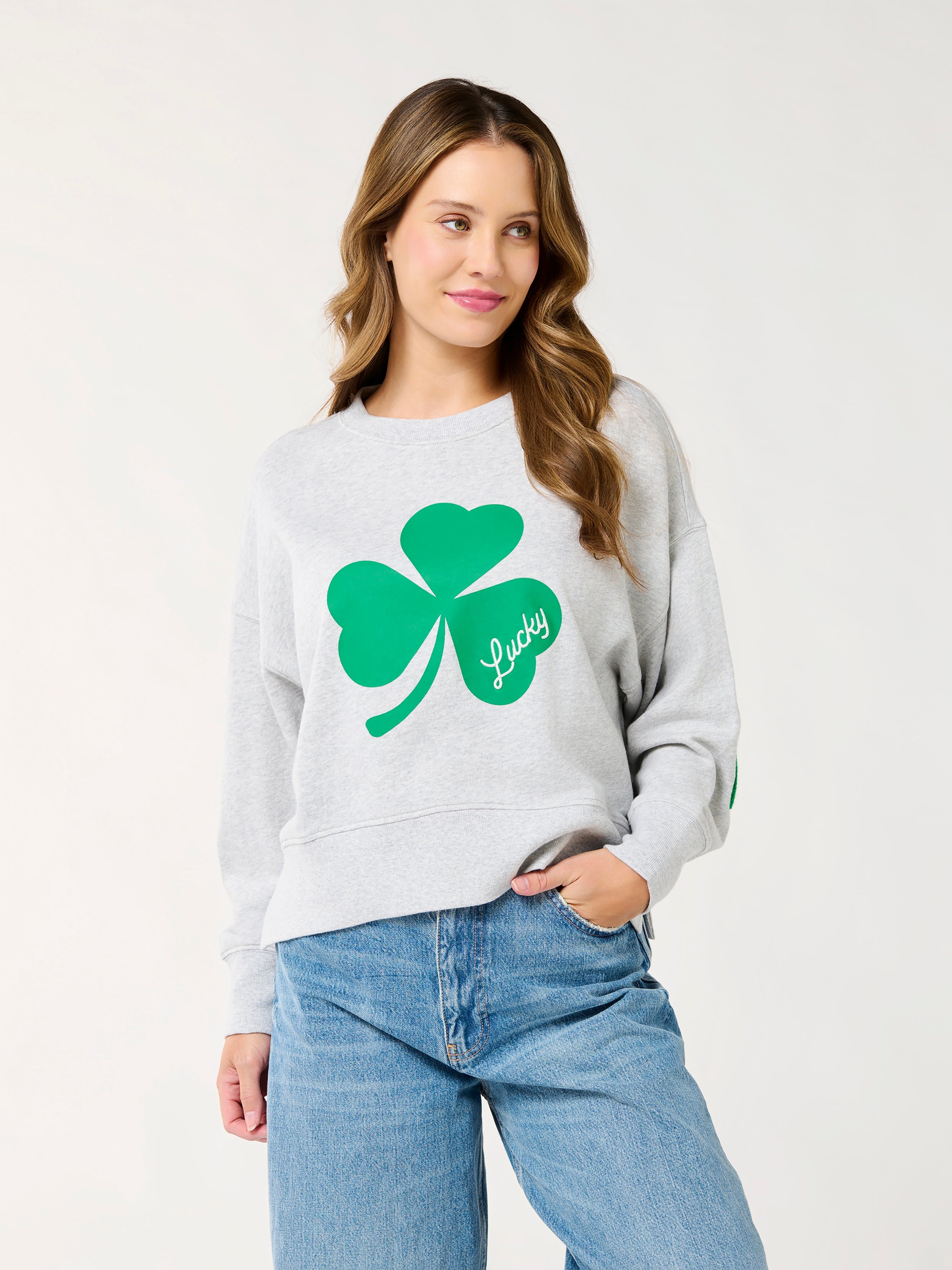 SHAMROCK LUCKY RELAXED SWEATSHIRT-MEDIUM