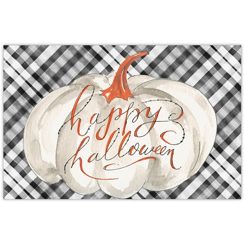 Placemat - Happy Halloween White Gourd
