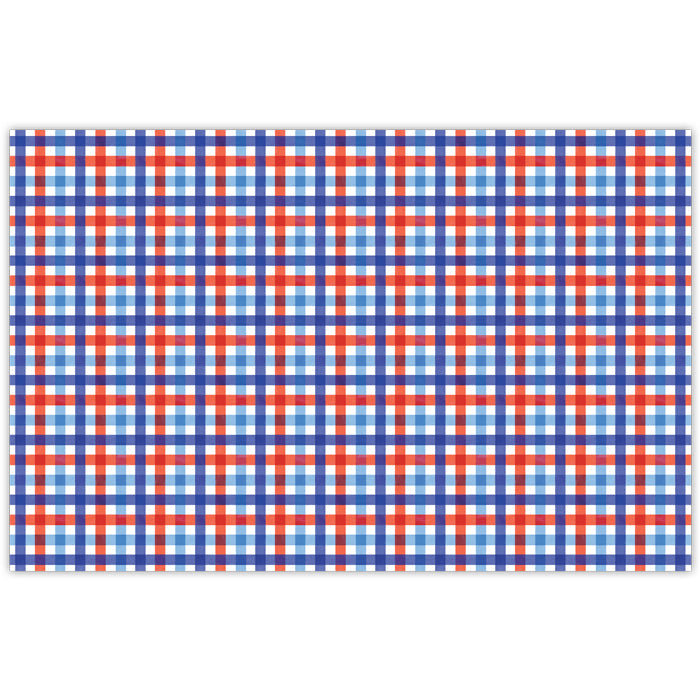 RED GINGHAM PAPER PLACEMAT QTY 20