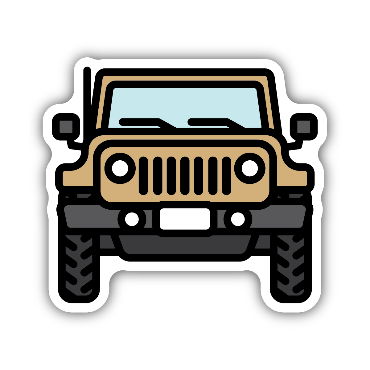 Sticker - Jeep Front View