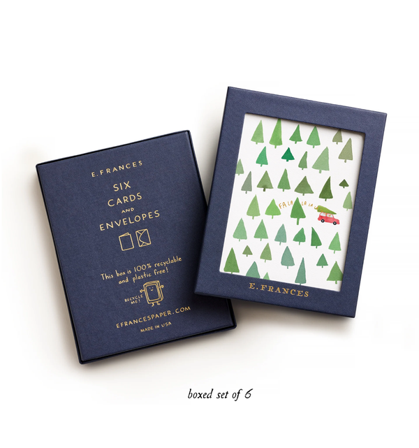 FA LA LA LA TREES CHRISTMAS CARD