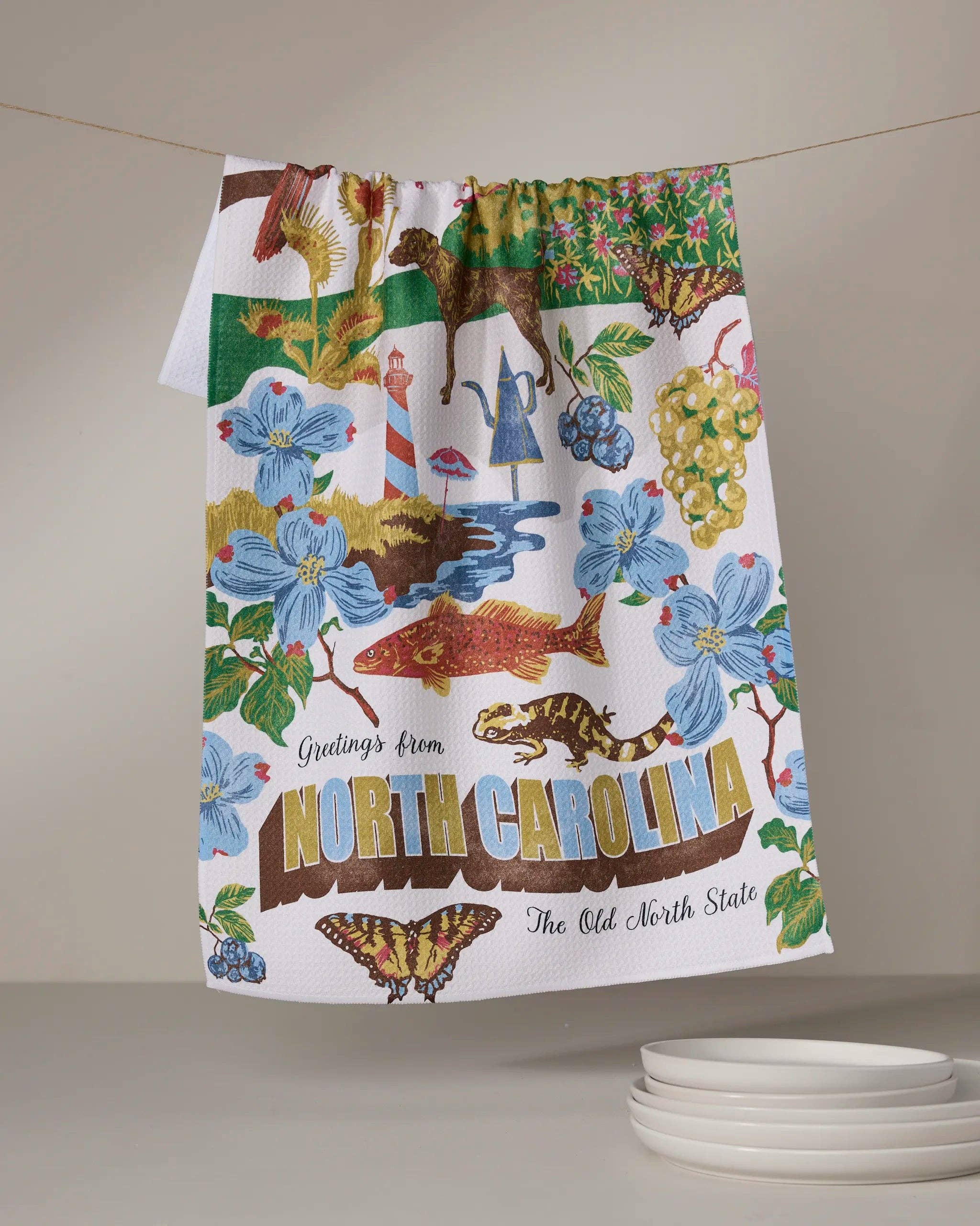 TEA TOWEL - GREETINGS FROM NORTH CAROLINA