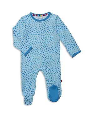 BLUE SPARKLE FOOTIE 3-6 MOS