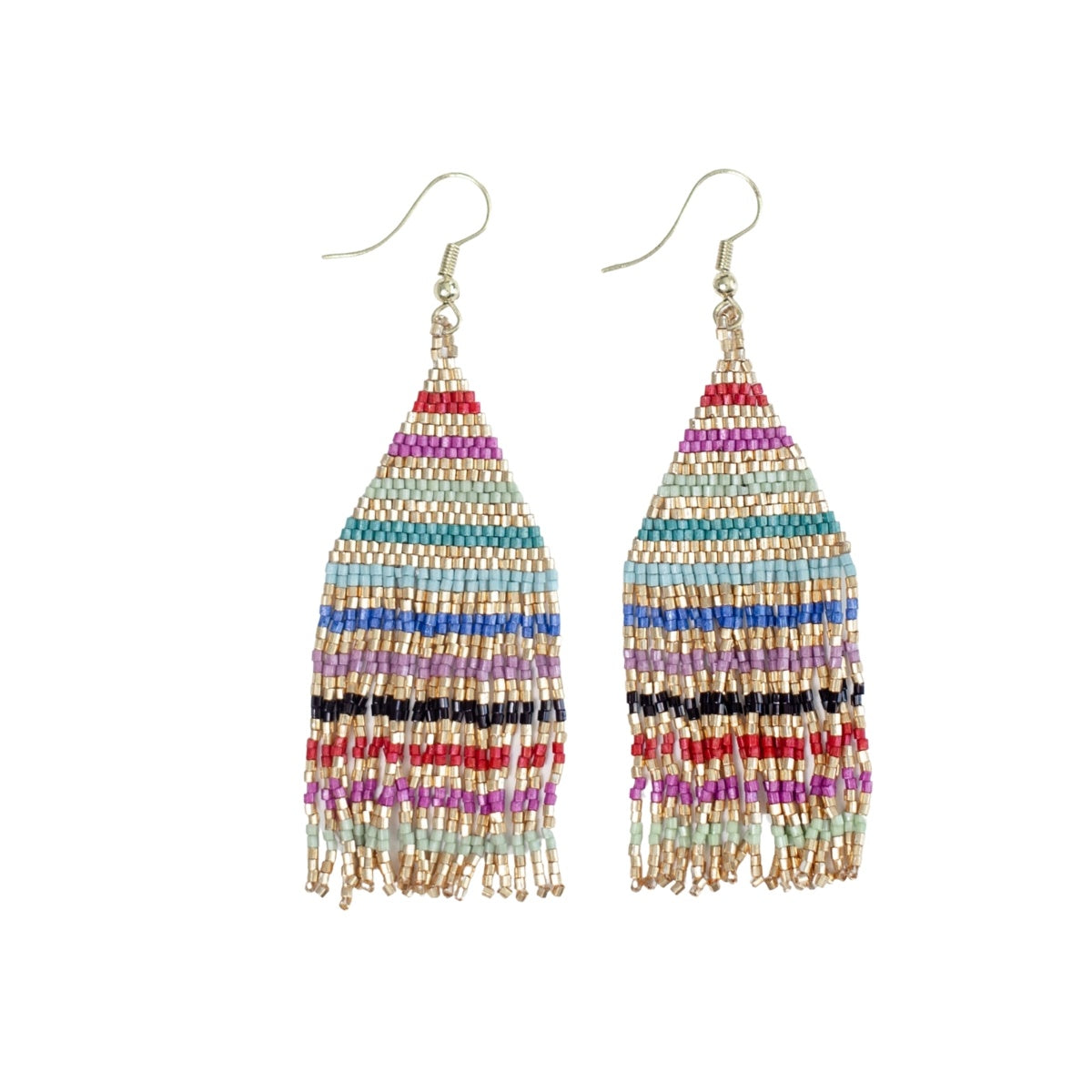 LEXIE HORIZONTAL GOLD LINES MULTICOLOR EARRINGS